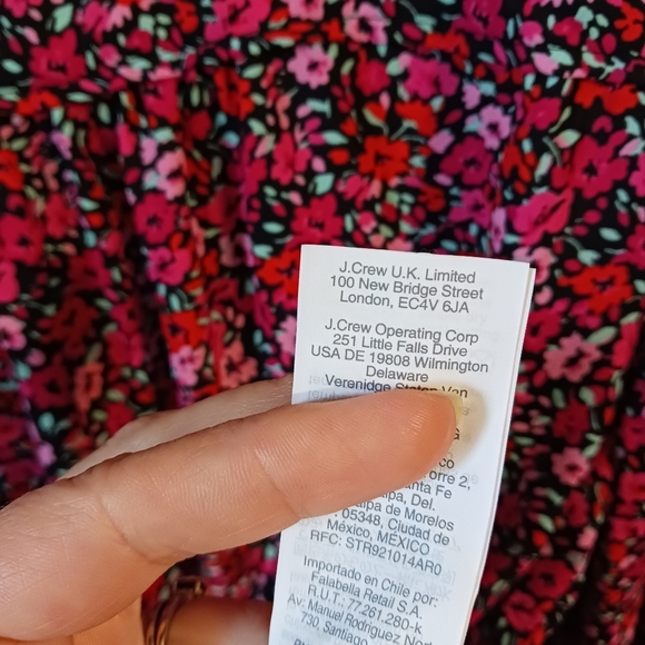 J.Crew Factory Dainty Floral Long Sleeve Peasant Blouse - Picture 6 of 9